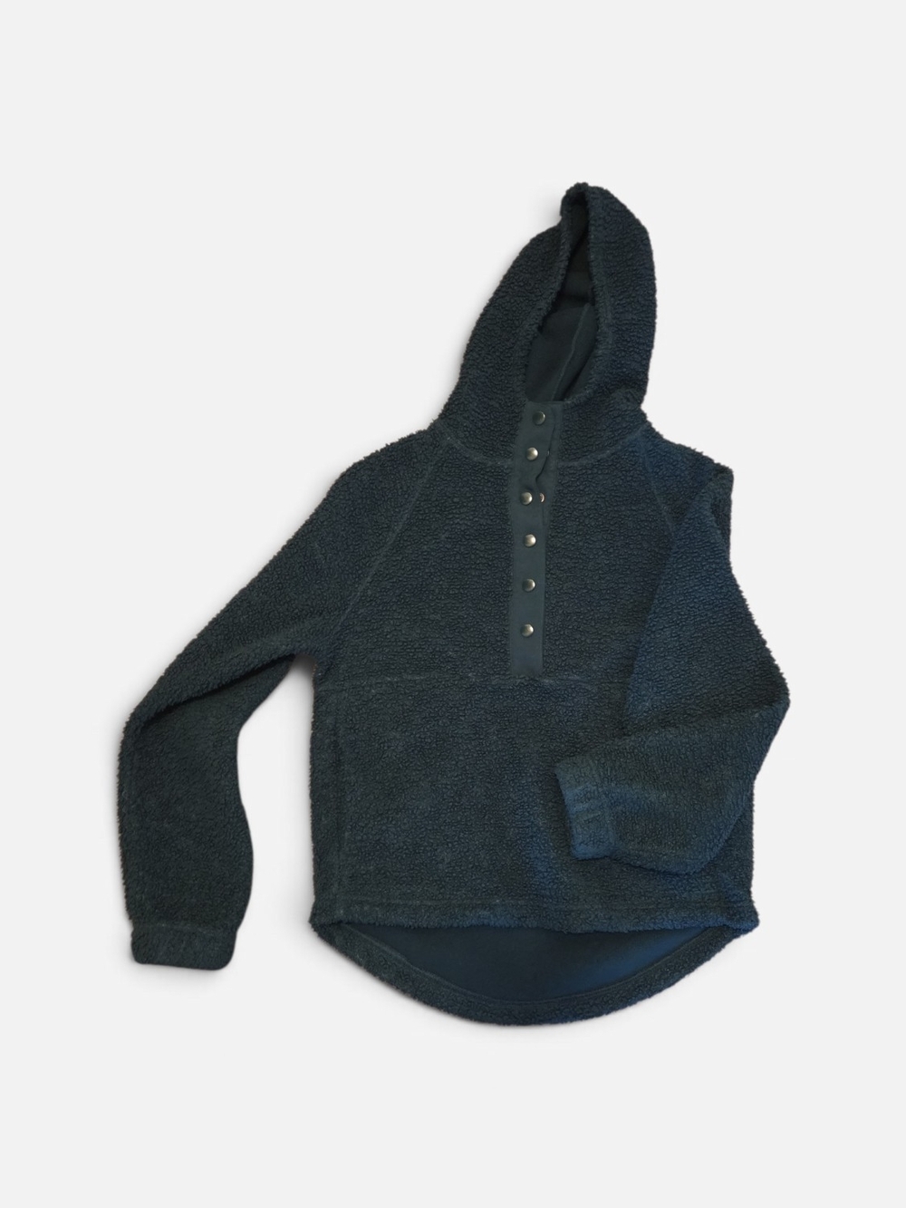 Green Blue Sherpa Hoodie Pullover